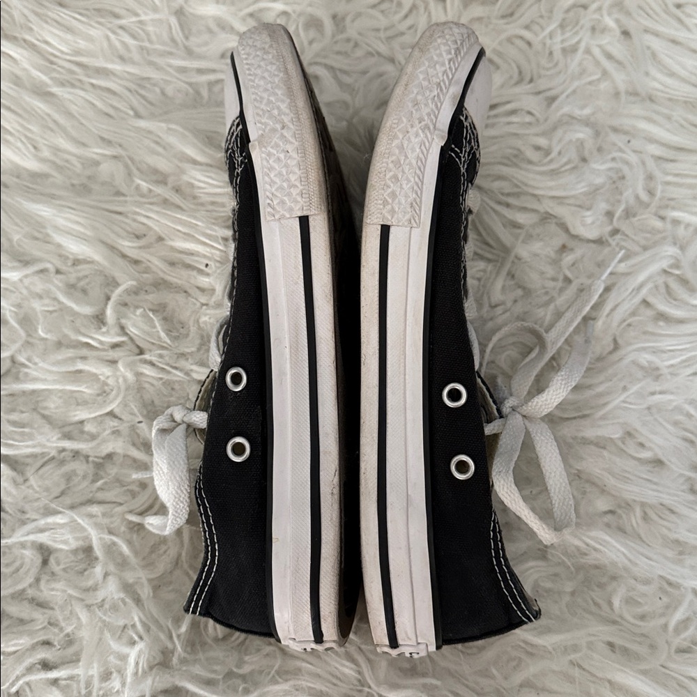 Converse Classic Black and White Chuck Taylor Kids ‘ Sneakers 2 - Picture 3 of 6